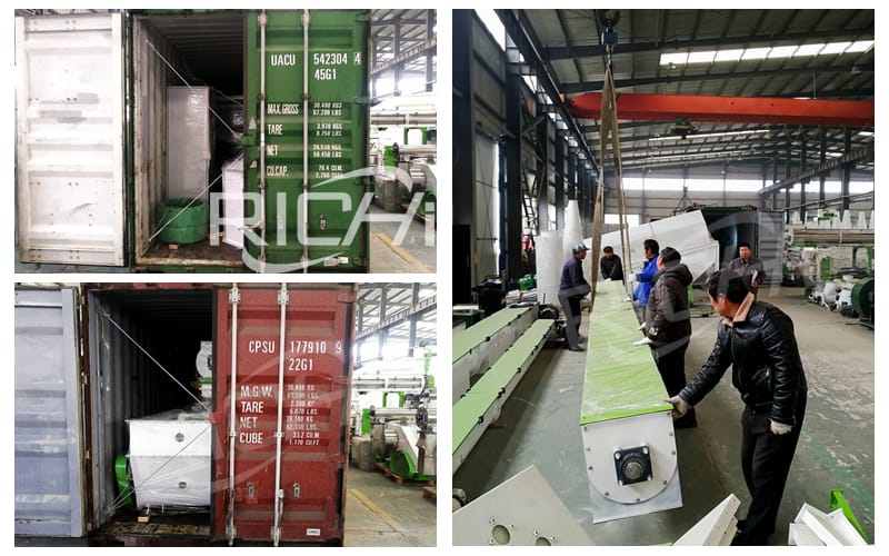 Richi waste tires pellet production line equipment delivered to customers in Poland