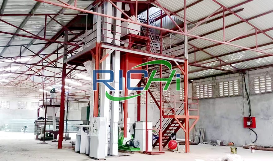 3-5T/H Animal Powder Feed Production Line+1T/H Grass Pellet Processing Line