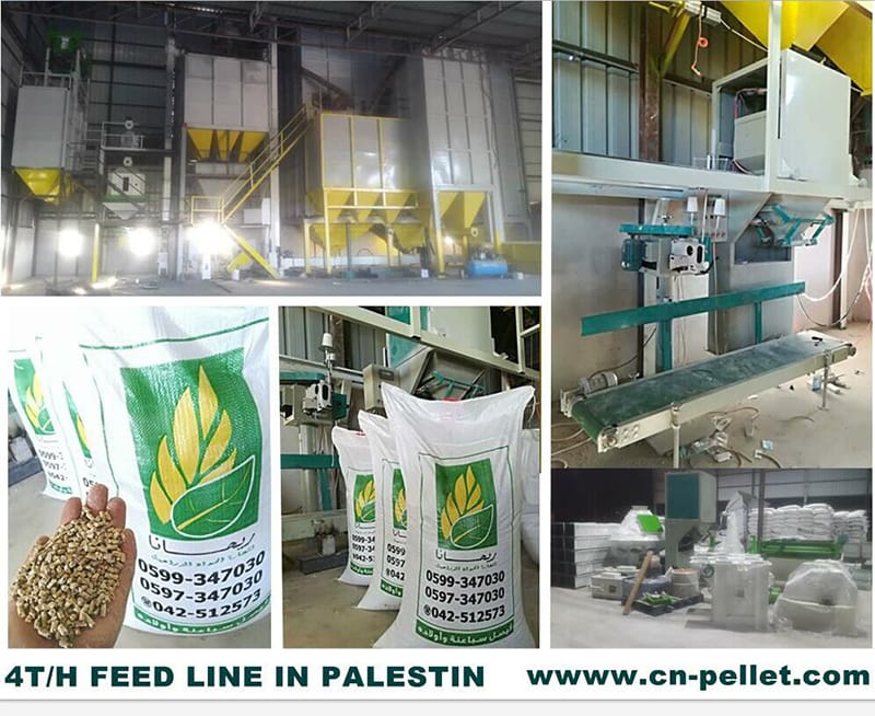 4T/H Alfalfa feed pellet line has been installed in Palestine