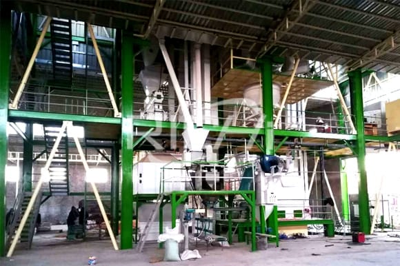 Комбикормовый завод с компьютерным управлением производительностью 1-5 тонн в час для переработки кормов для животных
