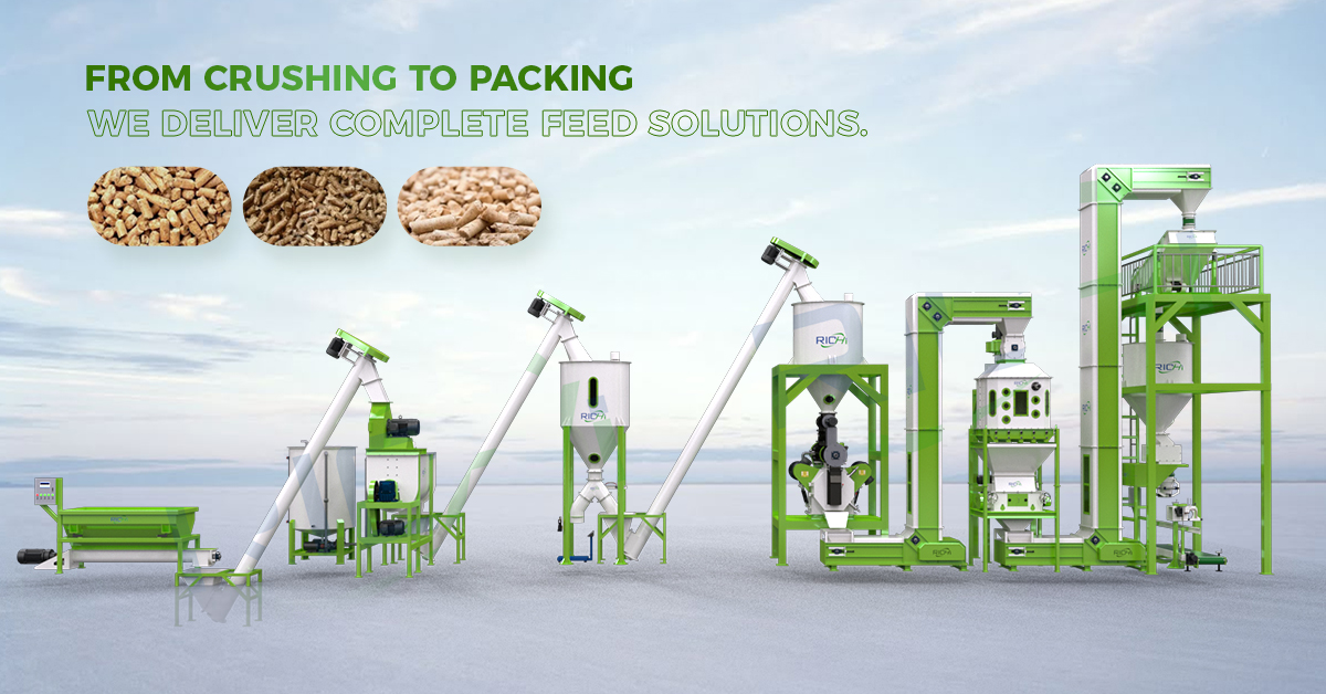 cattle feed pellet production line process flow