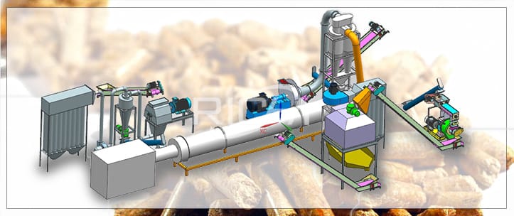 good selling new design pellets machine line wood pellet production line