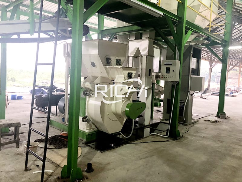 Professional 1 ton capacity wood pellet mill for 1 ton per hour rubber wood log pellet line