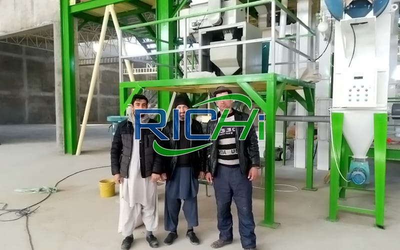 60t/h large scale animal feed pellet plant ring die feed pellet production line project