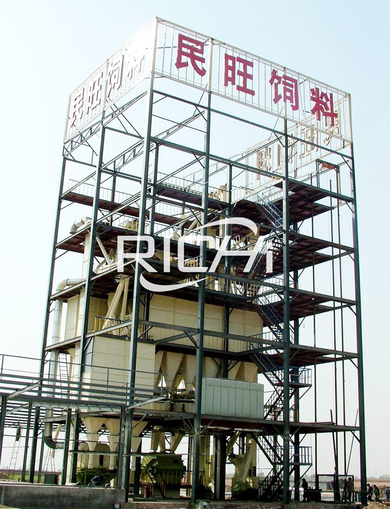 Ligne de production d'aliments pour volaille animale fournisseur de la Chine projet d'usine d'alimentation de 10 tonnes par heure