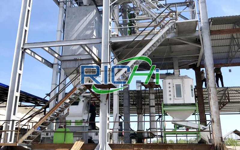 [RICHI In Uzbekistan]5T/H sinking fish feed pellet production plant in Tashkent