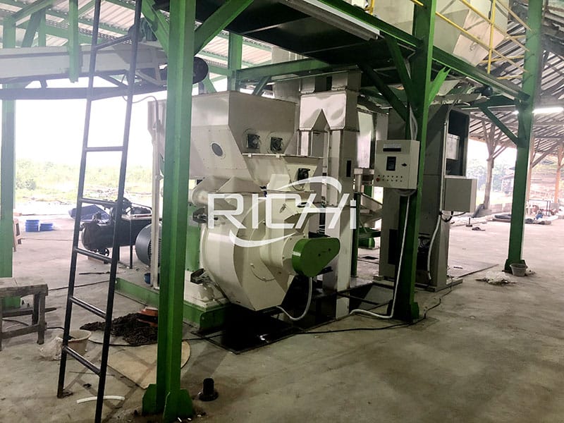 90kw biomass wood pellet mill production plant for peanut hull pellets making