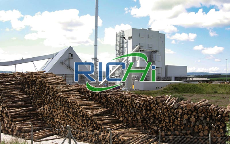 Линия по производству древесных гранул из биомассы для переработки сосновых отходов