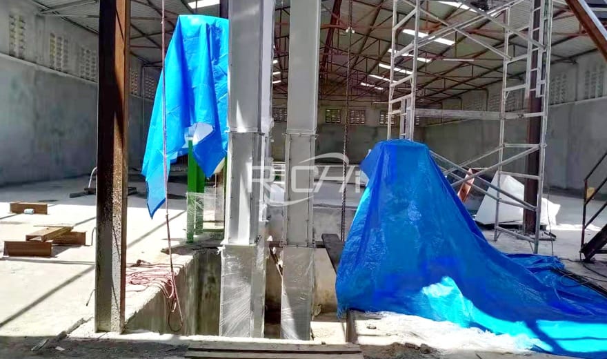3-4 Ton per hour automatic chicken animal feed pellet making plant project in Colombia
