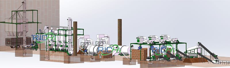 complete wood pellet plant