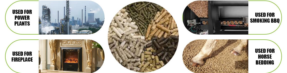 application of pellets produced on Biomass Pellet Line