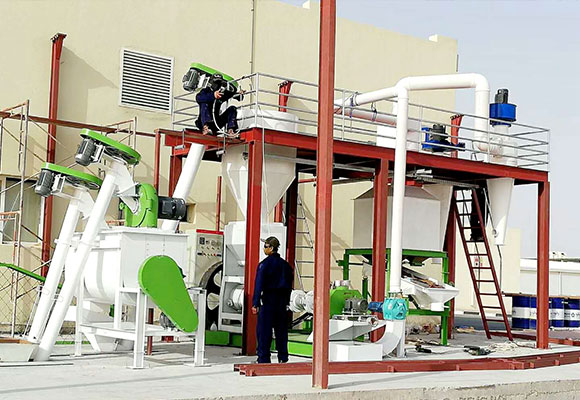 1T/H Floating Fish Feed Production Line and 1-2T/H Chicken Feed Production Line In Uzbekistan