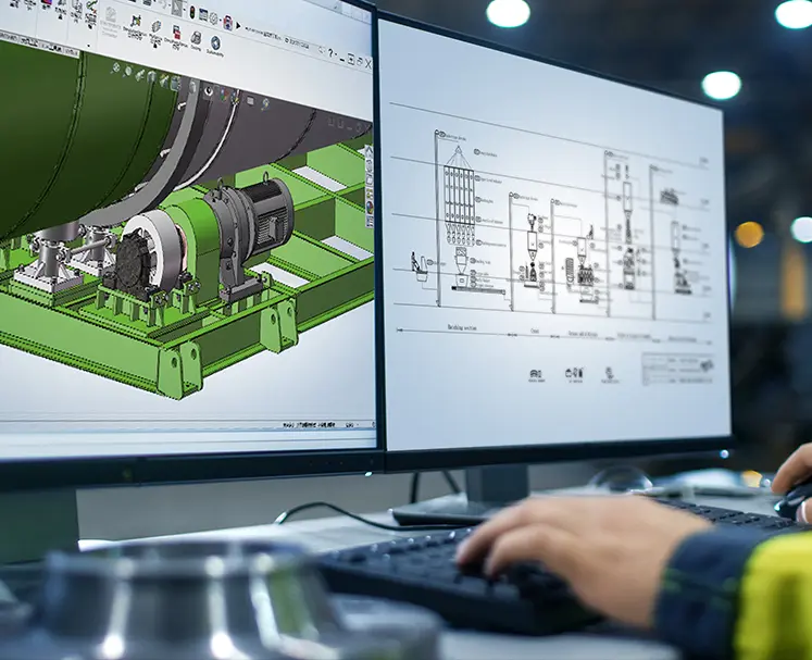 RICHI engineers using CAD design