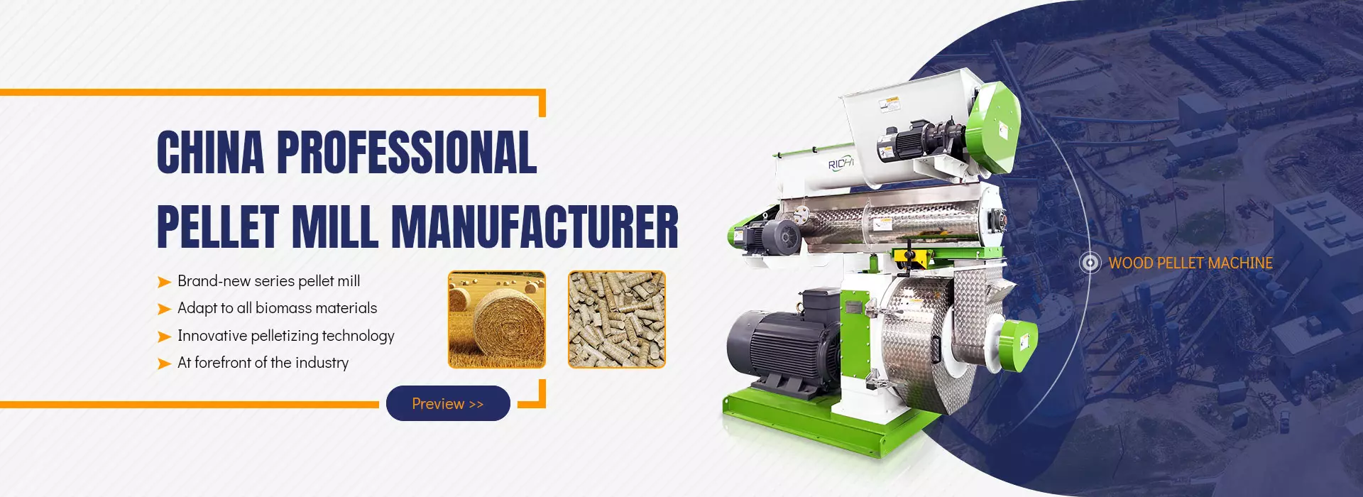 wood biomass pellet machine