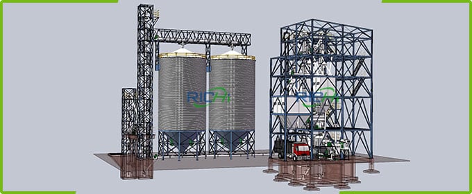 5t/h fish feed mill plant